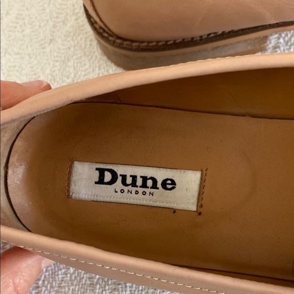 Dune London Women's Blush Pink Leather Kiltie Loafers Tassels Slip on Goosie - Picture 10 of 14